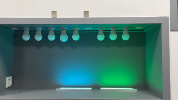 Easy Mounting Magnet Fixing Remote Control Colorful RGB LED Cabinet Light With Kitchen Cabinet Furniture Closet Wardrobe Use1