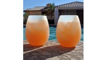 BPA free food grade Unbreakable Snack Wine Glass Collapsible Stemless Drinkware Silicone Wine Glass1