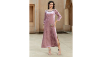 Luxury Velvet Eid Evening Dress Dubai Exclusive Ramadan Abaya Arabic Jalabiya with Diamond Accents1