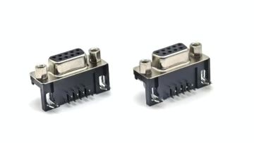 D-SUB 9P Female Bent PCB Connector Fork Lock