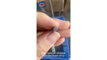 Gray silicone shaped strip