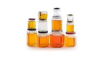 Hexagonal Glass Jar