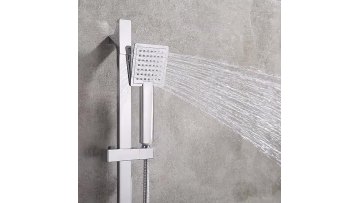 Contemporary Exposed Shower Faucet System Manufacturer Stainless Steel Modern Shower Standing Showers Bathroom with Slide Bar1