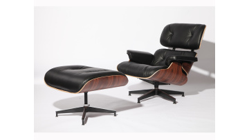 Eames lounge chair replica in white leather