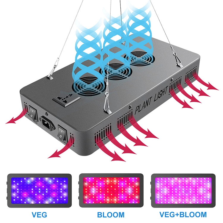Hot sale 1500w LED grow lights with double switches for indoor plants seedling/veg/bloom