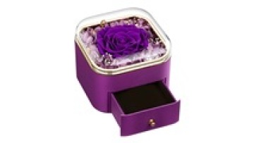 Preserved Rose in Acrylic Box - Artificial Flowers Bulk for Mother's Day Gift1