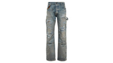 Custom Wholesale Vintage Denim Baggy Flare Leg Jeans with Logo for Men1