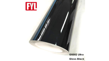 Ultra gloss black car vinyl wrap