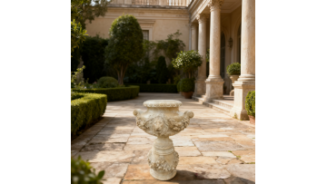 Square Plinth Marble Urn