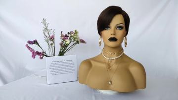 Short Brazilian Human Hair Wig Vendors Wholesale U part Virgin Hair Pixie Cut Wigs For Black Women1