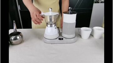 Colorful espresso coffee maker & milk frother