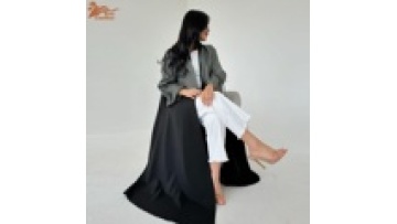 Muslim Patchwork Crepe Robe Open Abaya Dubai Arabic Turkish Islamic Clothing Moroccan Women Kaftan Gown Muslim Cardigan1