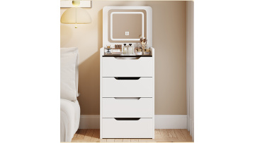 The Cream-style Multifunctional Flip-top Bedroom Vanity Desk