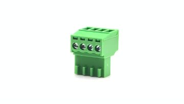 2.54mm Pitch Pluggable Terminal Blocks Female Green 1*4P