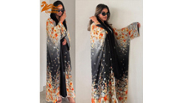 2025 Modest Open Abaya Summer Printed Dress Middle Eastern Islamic Abaya Casual Fashion Outcoat Robe MQ203 Muslim Women Dress1