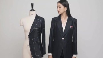 Double Breasted suit for women formal Trench Coats Plus Size Women Clothing Hot Sale Fashion womens suits & tuxedo1