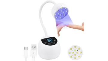 Wireless Lotus Nail Gel Polish UV LED Lamp, Portable Nail Dryer1