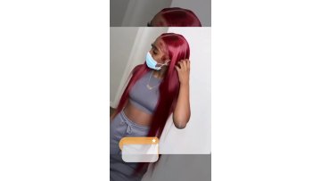 13x4 Dark Burgundy HD Lace Front Wigs Human Hair Transparent 99J Straight Virgin Brazilian Wigs Red Colored Lace Frontal Wig1