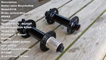 EH006 Fat Bicycle Hub Front 150mm, Rear 205mm 32Holes Thru Axle Snow Bike Hub For fatbike MTB Mountain Bike1