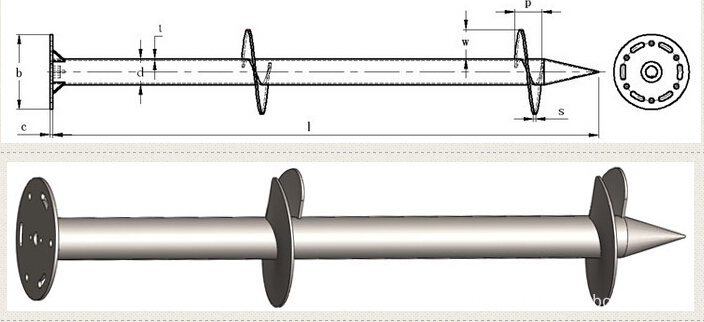 flange ground screw 