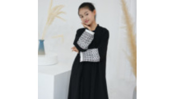 Tassel Kimono Black White Open Cotton Linen Abaya Customized Embroidery Cardigan Women Islamic Clothing Abaya Women Muslim Dress1