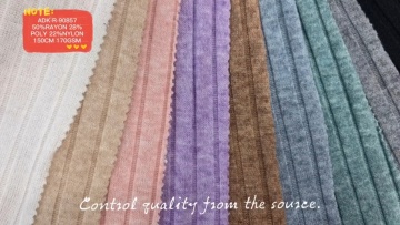 Cheap Price Knitting Yarn Dyed 76% RAYON  21% POLY 3% SPANDEX Rib stretch telas para muebles Fabric For Homewear1