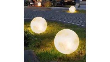 Eco-Friendly Round Solar Garden Light with Warm Glow1