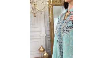 Embroidered Print Abaya Long Dress (1)