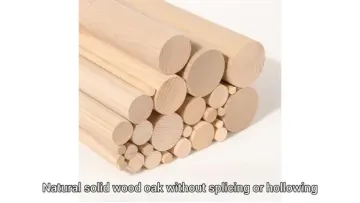 Natural Ash Wood Round Rods DIY Craft Sticks Solid Wooden Dowels Wholesale1