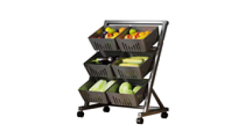 Multilayer Kitchen Storage Rack Movable Floor Standing Vegetable Fruit Snack Organizer Trolley with Basket1
