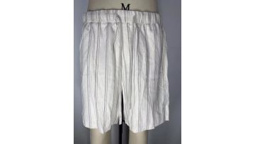 Men's Elastic Waist Striped Capris