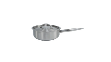 Small saucepan with stainless steel anti-scald handle