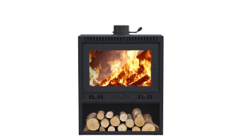 Biomass particle fireplace