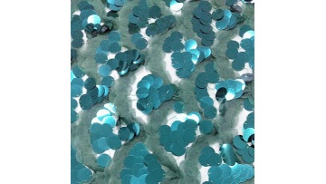 High Quality Hot Green Fish Scale Sequins Asian Mesh Lace Stage Costume Dress Fabric In 20231