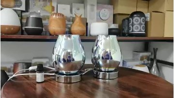 New design  3D Glass Fireworks Electric Wax Melt Warmer ultrasonic fragrance diffuser oils for home office bedroom air freshener1
