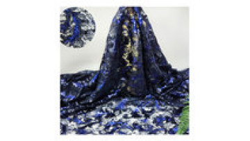 High Quality Fancy Sequin Embroidery French African Lace Fabric luxury sequin lace Fabric For Dress1