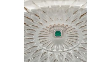 Luxury classic design vintage resizable woman lab grown emerald diamond silver rings1