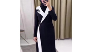 Middle East Arab Clothing Abaya Women's Open Abaya Patchwork Pleated Modest Design Long Dress Dubai Abaya1