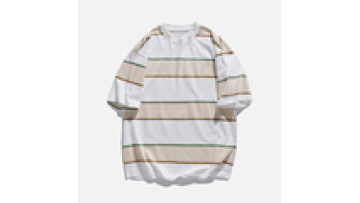 Custom Men's Tee Soft Durable Heavyweight Blank Raglan Sleeve Stripe Cotton T-shirt for Men1
