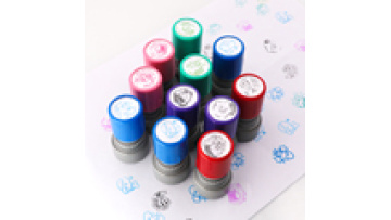 Korean Style Custom Round Stamp Pre-Inked Flash Office Stamp for Teacher Self Inking Stamps Cute Planner Rubber Stamps1