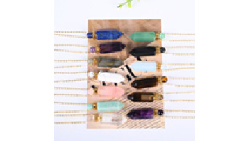 Wholesale Glamour Jewelry Design Natural Crystal Craft Crystal Perfume Bottle Pendant1