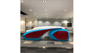 Bogao Wood Salon Office Furniture Good Price Modern Design Standard Size Simple Set OEM Style Work Board  Reception Table1