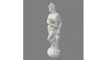 Eternal Beauty: Neoclassical White Marble Statue of a Graceful Woman