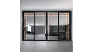 Slim Bezel Aluminum Sliding Glass Door with Grill Partition1