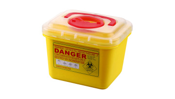 Hospital yellow red plastic 0.7L-23L disposable medical biohazard waste safety container  Box of Syringe Needle1