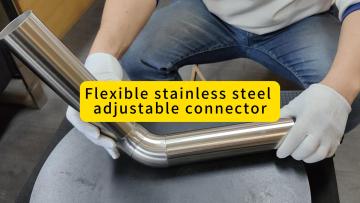 Flexible stainless steel adjustable connector
