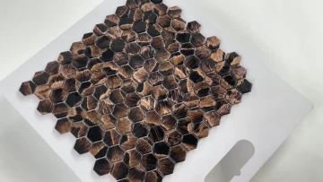 Hexagonal Mosaic Glass Tile
