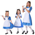 Alice in Wonderland Kids Girls Fancy Dress Maid Lolita Cosplay Costume Adult Women Halloween Party Fancy Dress Up Outfits Set