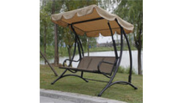 Customized Garden Outdoor Metal Sling Polyester Swing Chair With 8MM Cushion1