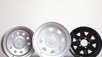 Custom Design 4 Lug 4x100 Chrome Car Wheels 13 Inch White Galvanized Steel Trailer Wheel1